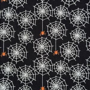 Halloween Spider & Webs Glow in the Dark Fabric - Riley Blake Designs - 1/2 Yard